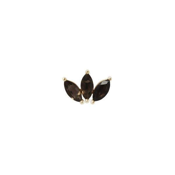 Smoky Quartz Moet Gold Threadless End Buddha Jewelry Organics