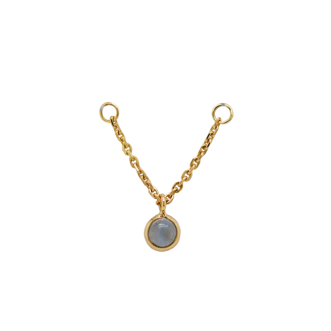Sliding Bezel Gemstone Gold Chain Modern Mood