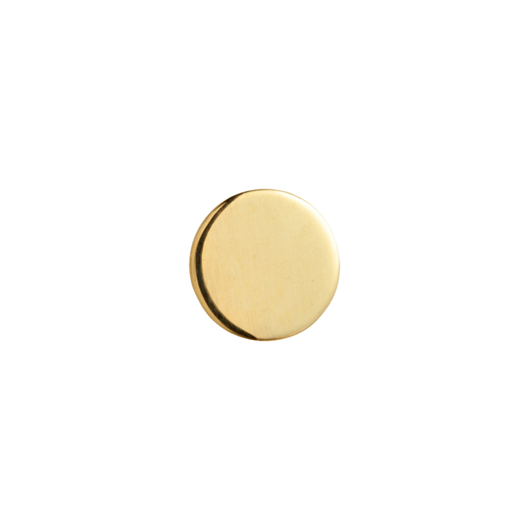 Round Disk Gold Threadless End Ember