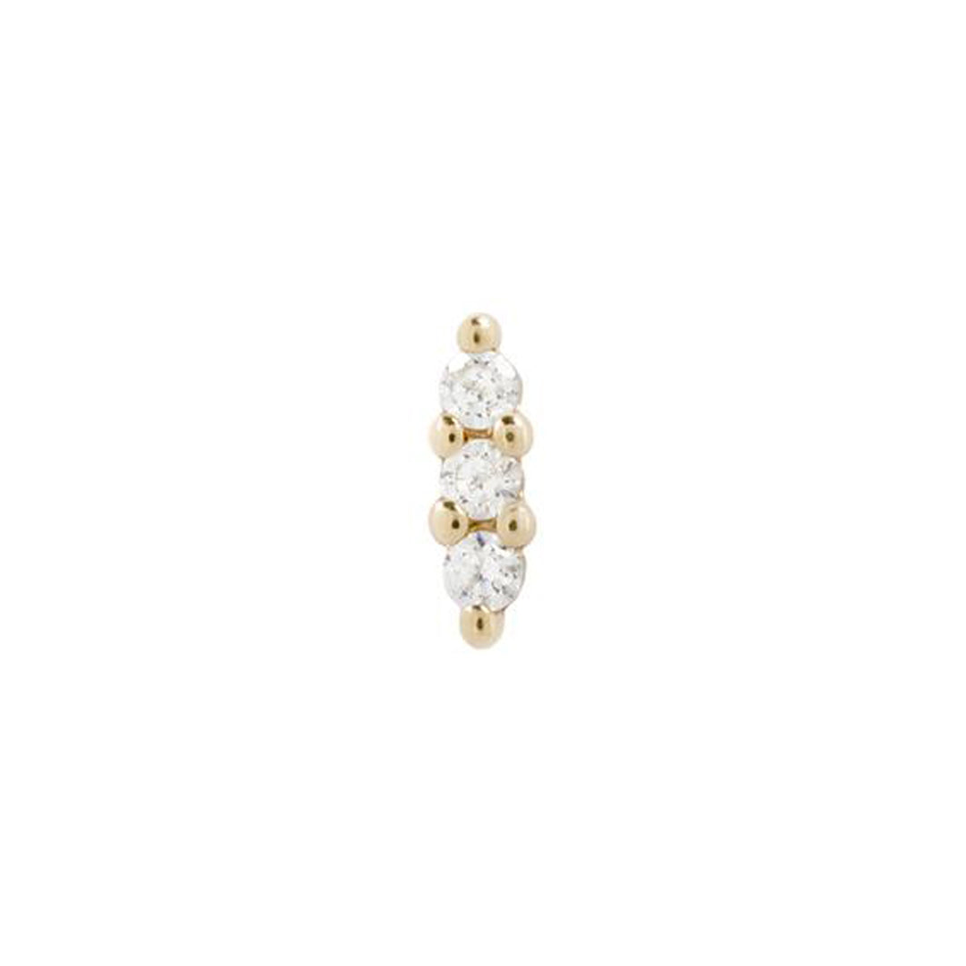 Mishka 3 Gold Threadless End Buddha Jewelry Organics