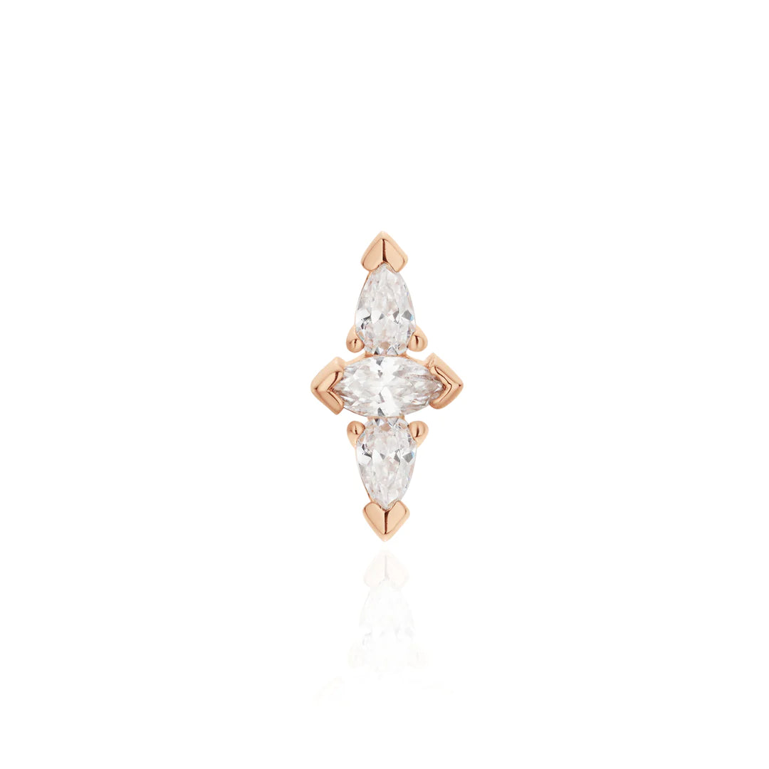 Spire Gold Threadless End Ember Body Jewelry