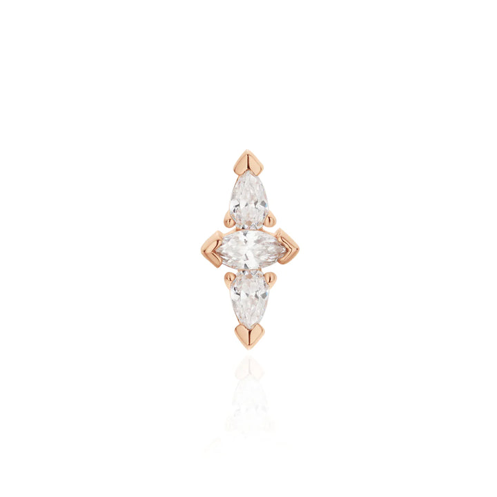 Spire Gold Threadless End Ember Body Jewelry
