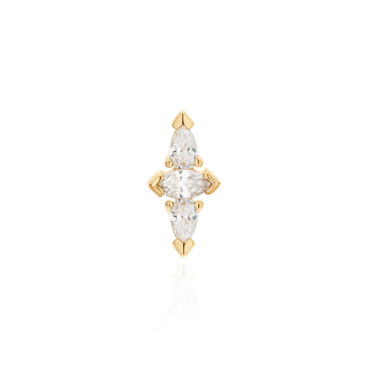 Spire Gold Threadless End Ember Body Jewelry