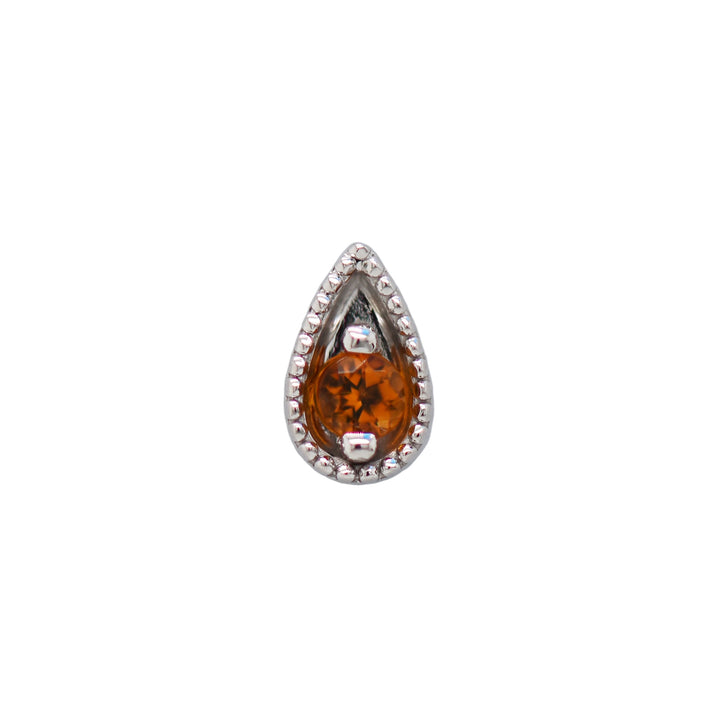 Pear Harlequin Gold Threadless End BVLA