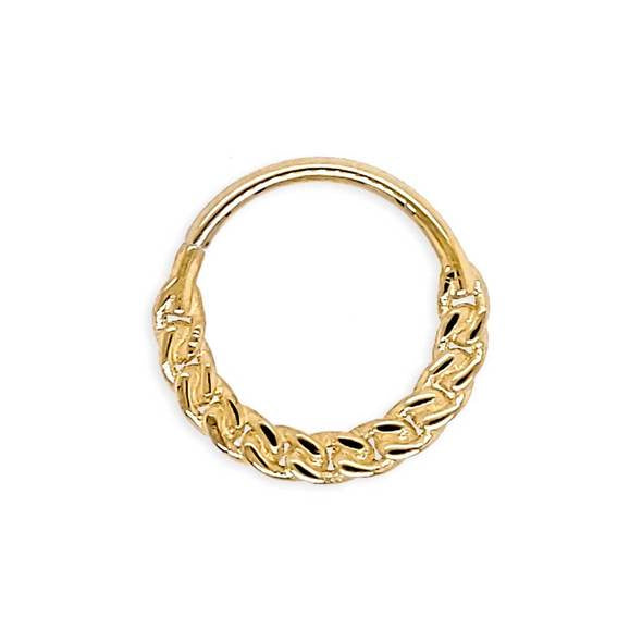 Flat Chain Gold Seamless Ring Tawapa