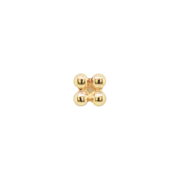 Mini 4 Bead Gold Threadless End Ember